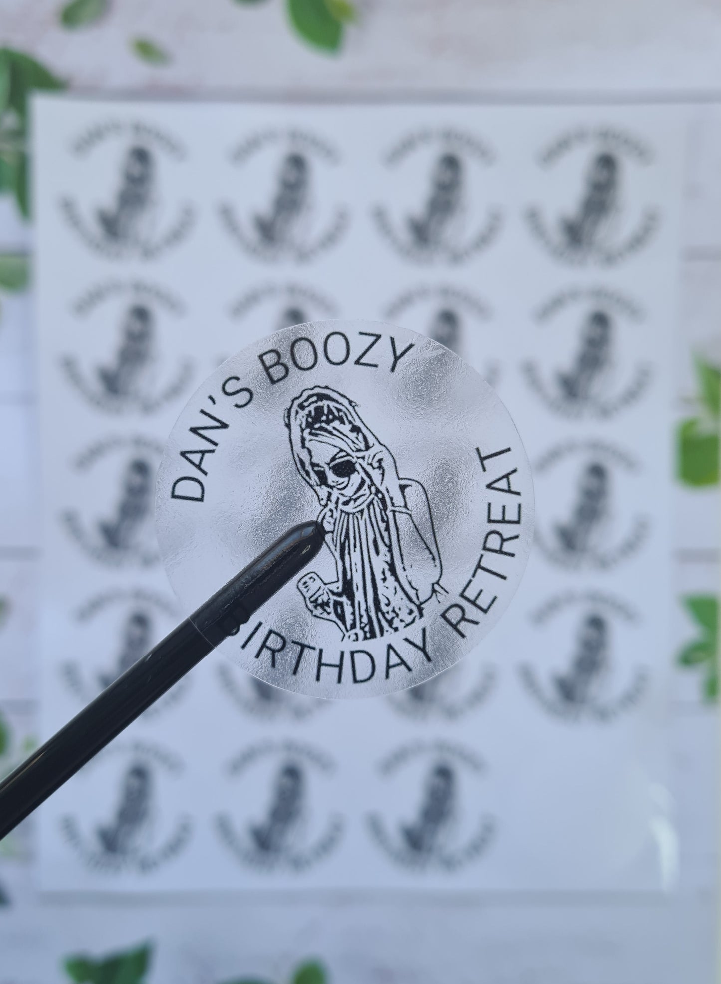Transparent custom stickers, small business tools, see-through, translucent stickers, clear stickers, foil stickers
