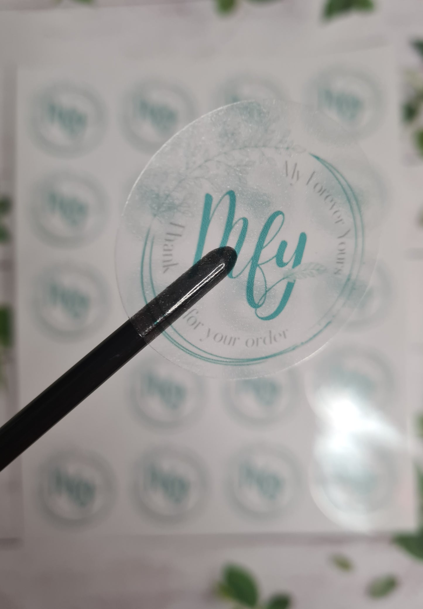 Transparent custom stickers, small business tools, see-through, translucent stickers, clear stickers, foil stickers