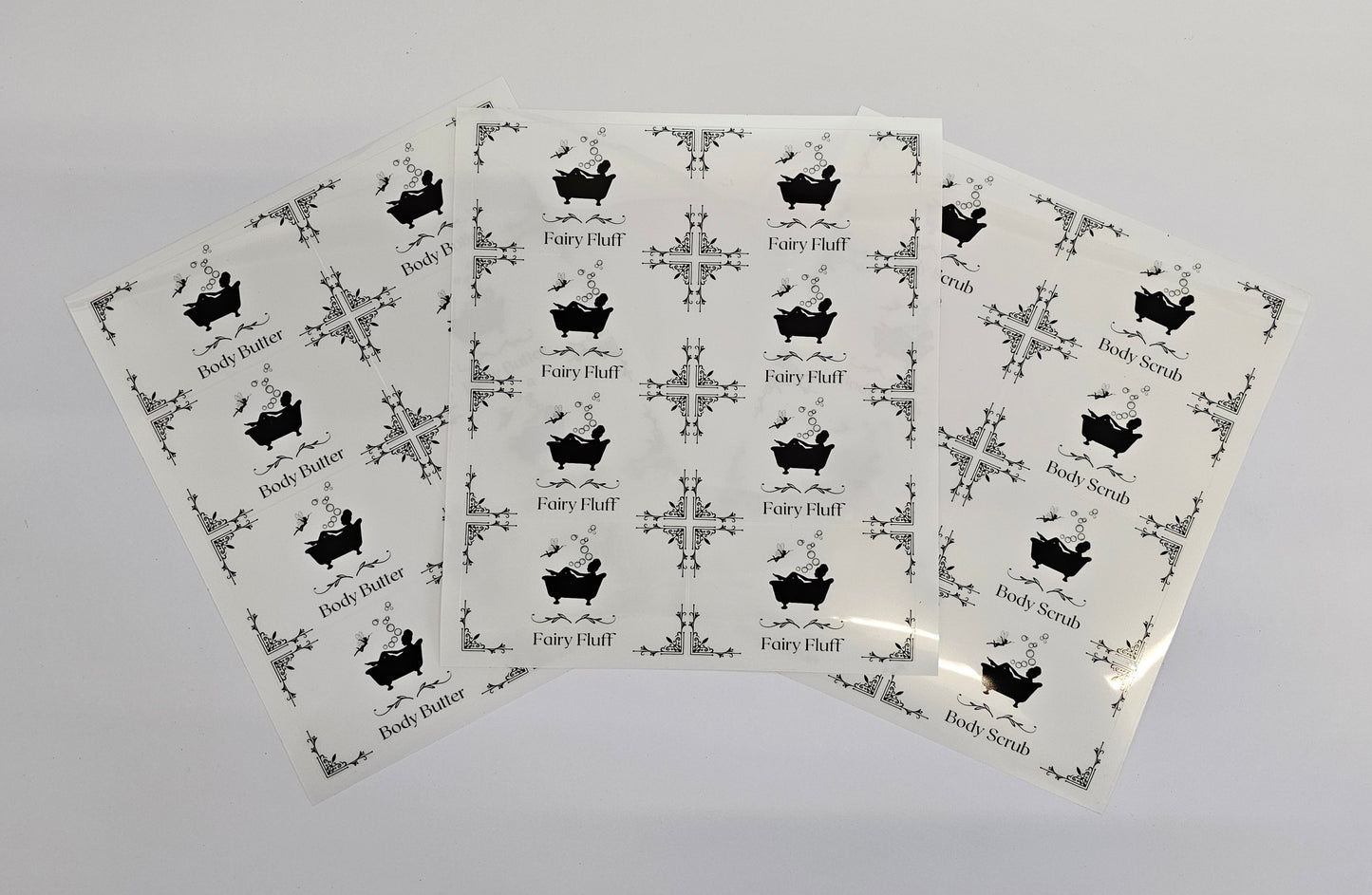 Transparent custom stickers, small business tools, see-through, translucent stickers, clear stickers, foil stickers