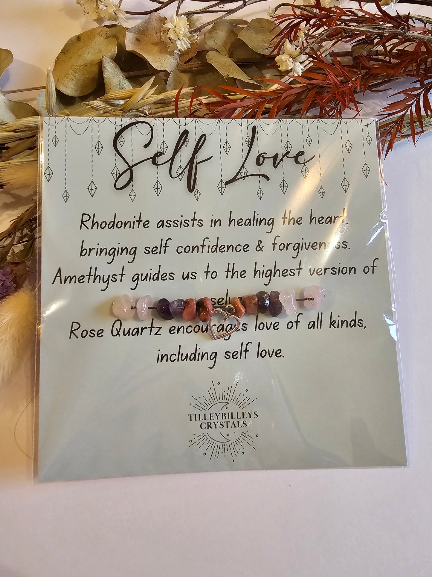 Crystal Bracelet Self Love