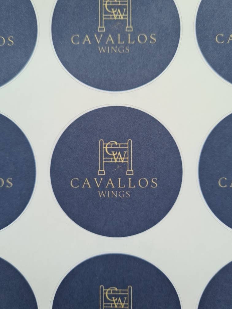 Matte Personalised logo stickers, own logo, small business tools, 20 per sheet,