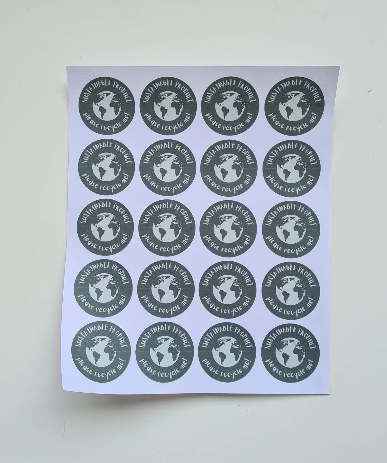 Glossy recycle stickers, recycle me, small business tools, small business stickers, handmade stickers, packaging supplies, work from home