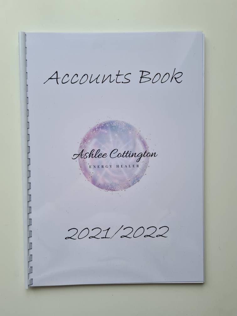 Personalised business accounts book, logo accounts book, small business tracker, custom accounts book, small business stationery,