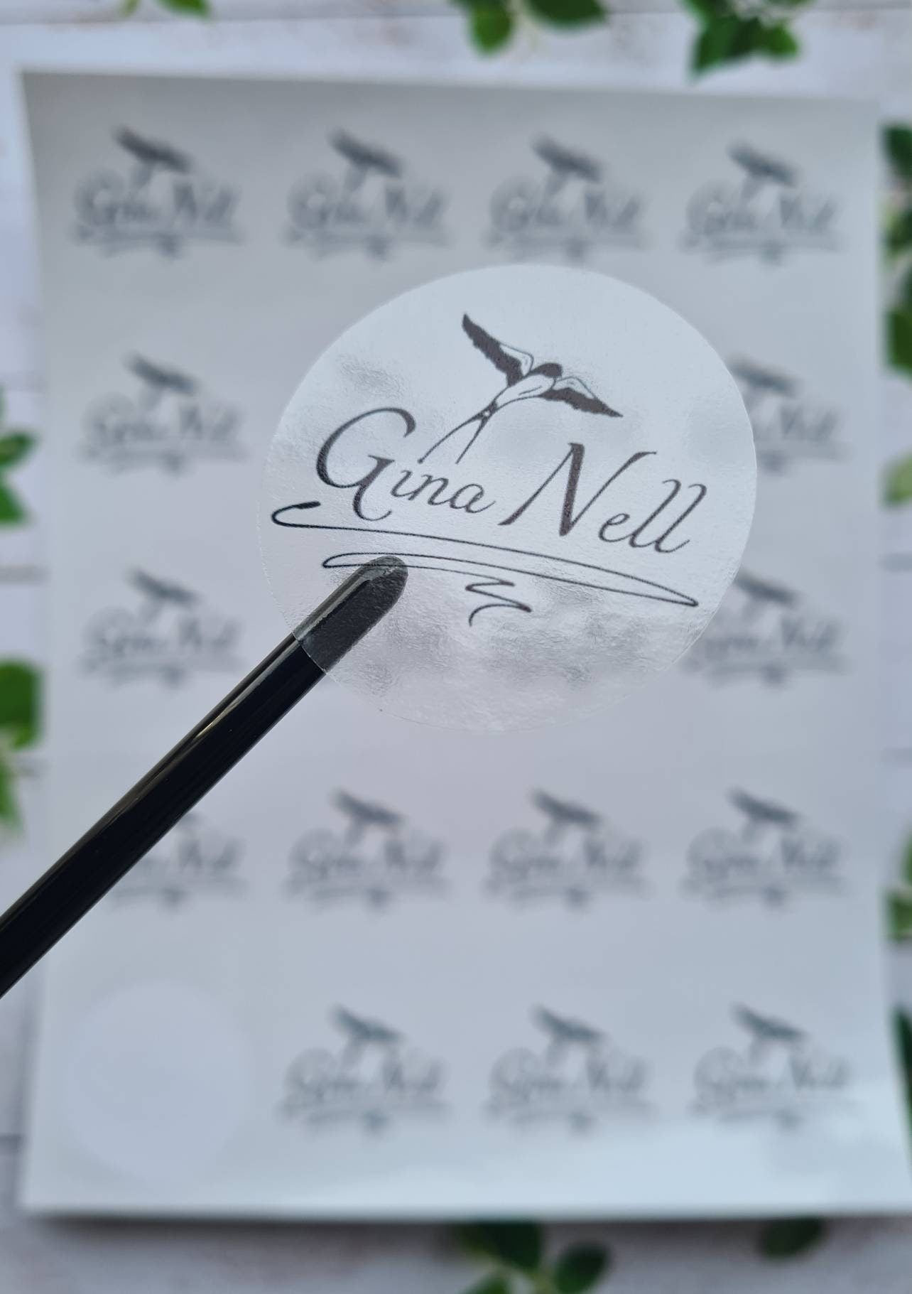 Transparent Personalised logo stickers, own logo, small business tools, see-through, translucent stickers, clear stickers