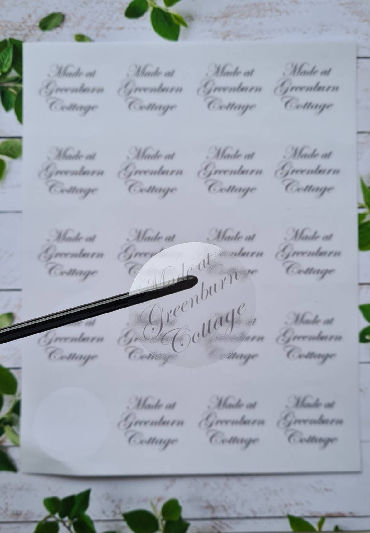 Transparent Personalised logo stickers, own logo, small business tools, see-through, translucent stickers, clear stickers