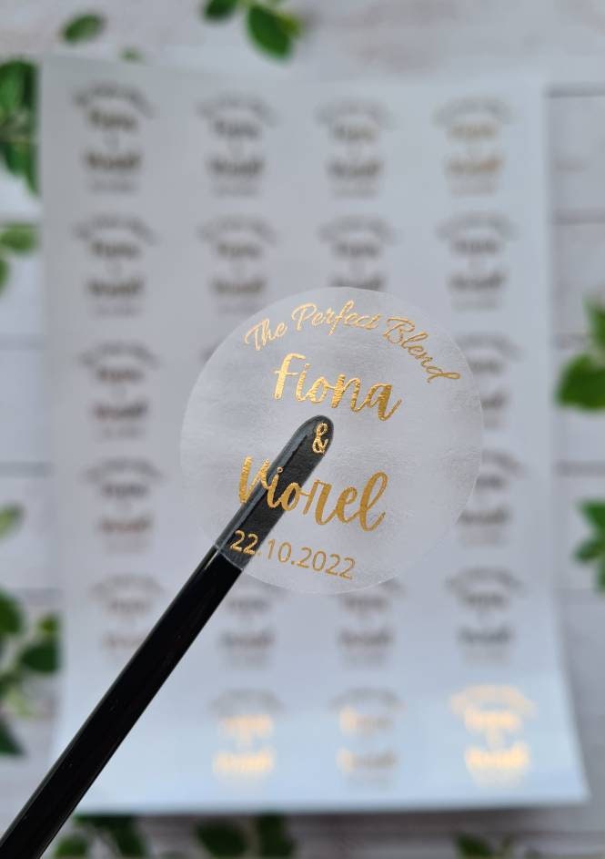 Transparent metallic confetti cone stickers, foil stickers, see through, translucent stickers, clear stickers, wedding favours,