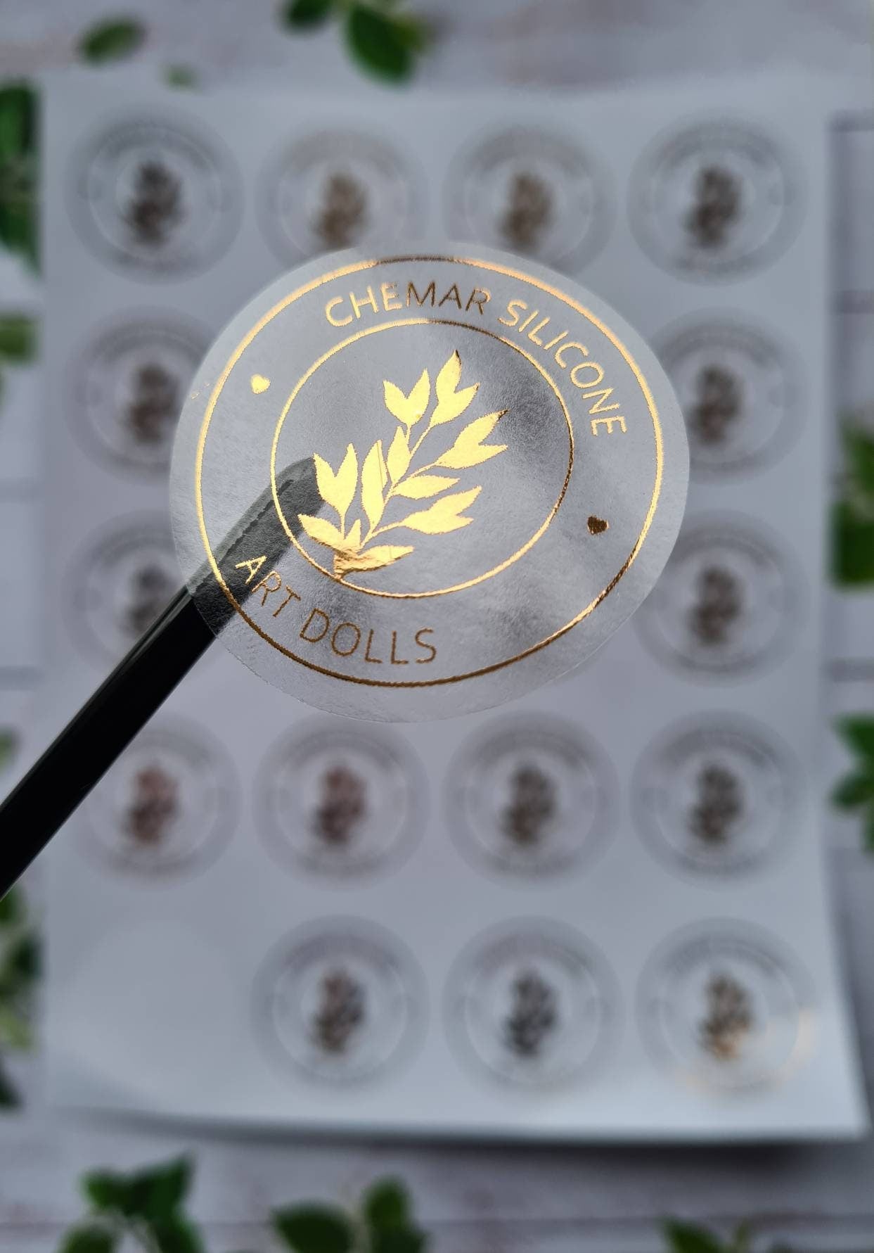 Transparent metallic Personalised stickers, foil stickers, see through, translucent stickers, clear stickers, small business, handcraft