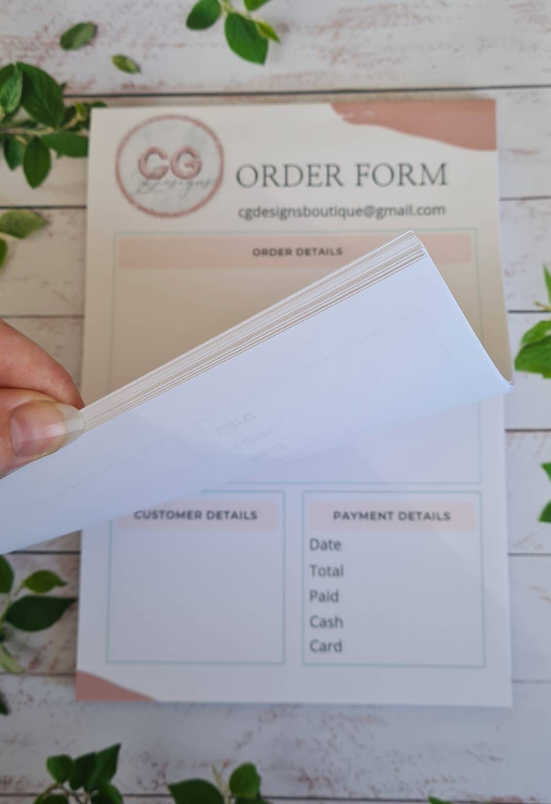 Business order form notepad, small business stationery, cute notepad, handmade, order tracker, custom notepad, easy tear notepad