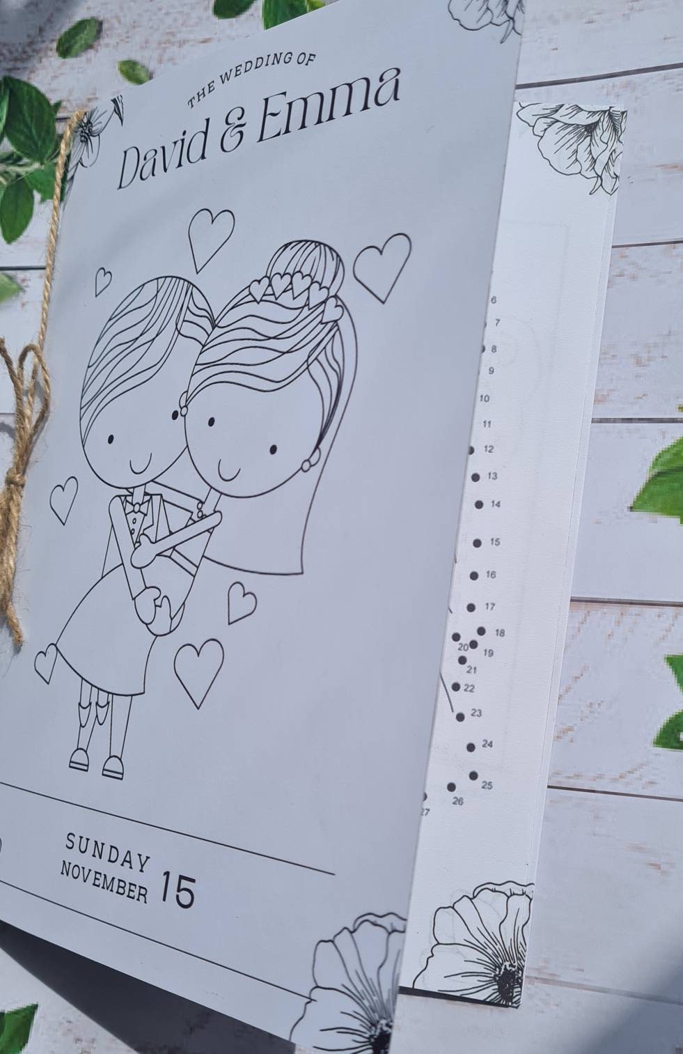 Children's wedding activity books with crayons, kids activity book, children's wedding favours