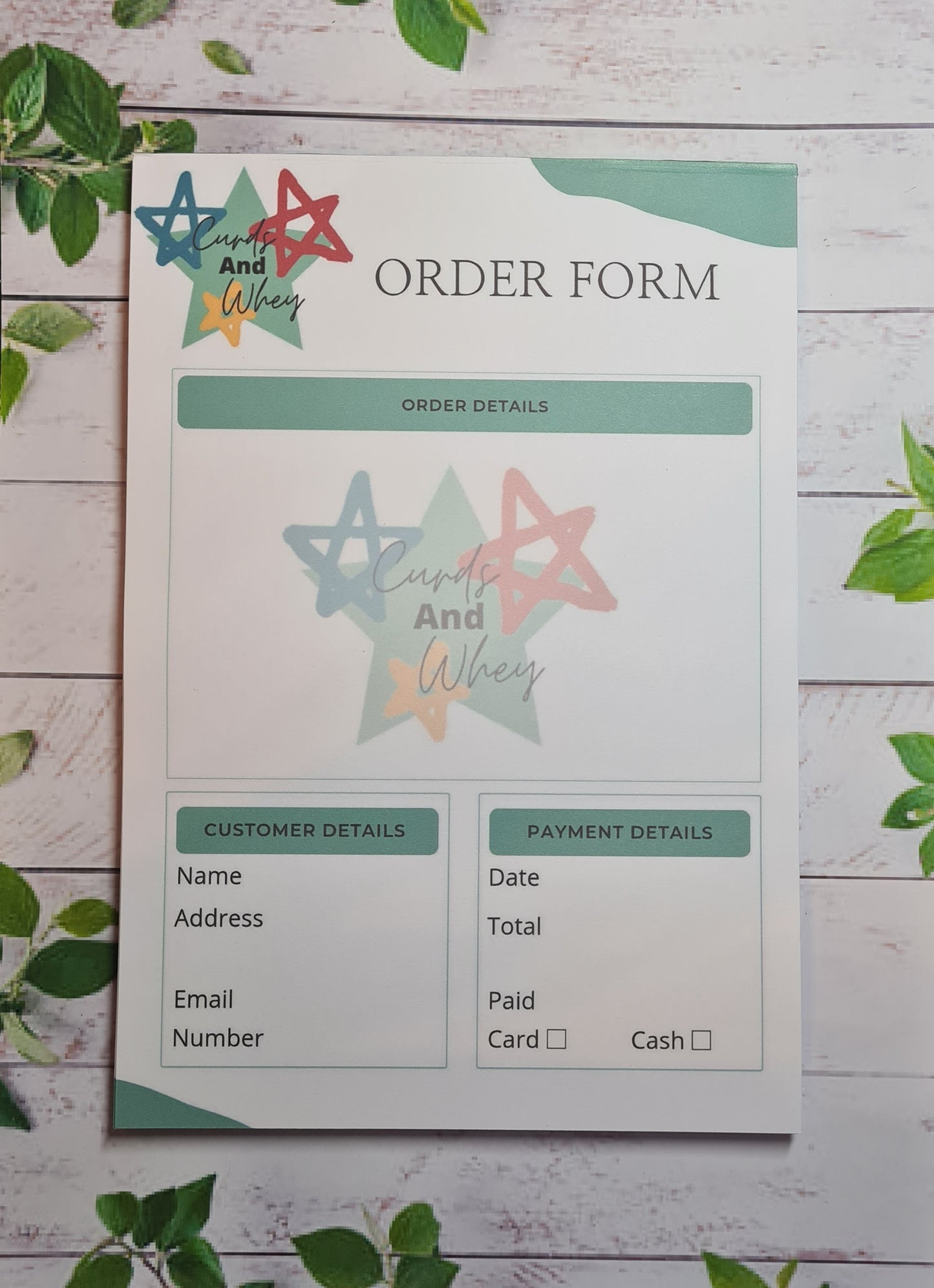 Business order form notepad, small business stationery, cute notepad, handmade, order tracker, custom notepad, easy tear notepad