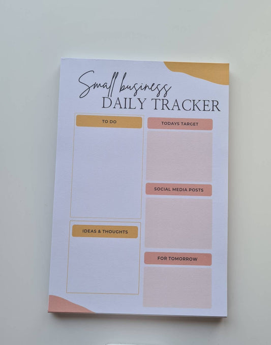 Small business daily tracker notepad, journal, Manifest pad, daily planner, things to do, small business stationery, cute notepad, handmade