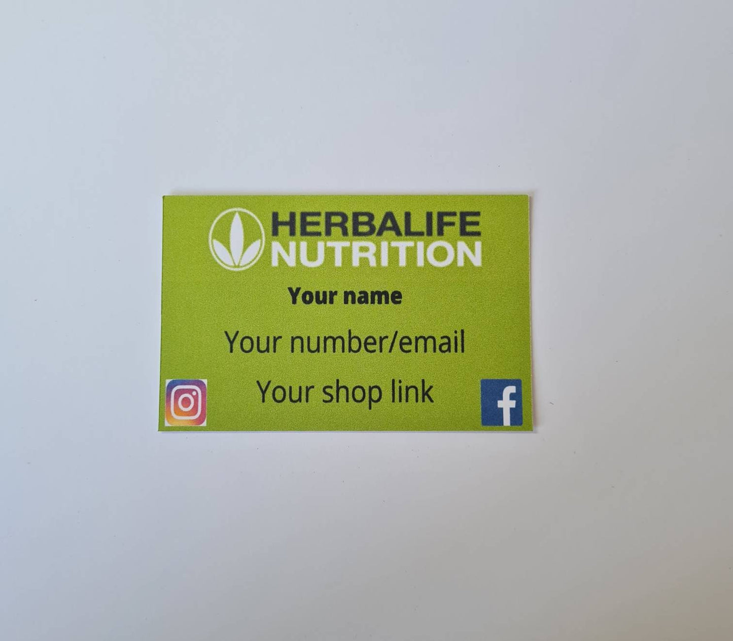Herbalife business cards matte finish, new customer cards, calling cards, custom cards, Personalised cards
