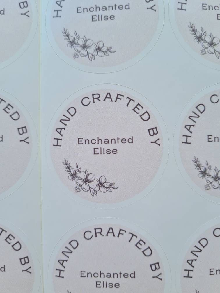 Glossy or matt handcrafted stickers, small business tool, small business stickers, social media stickers, custom stickers, handmade stickers