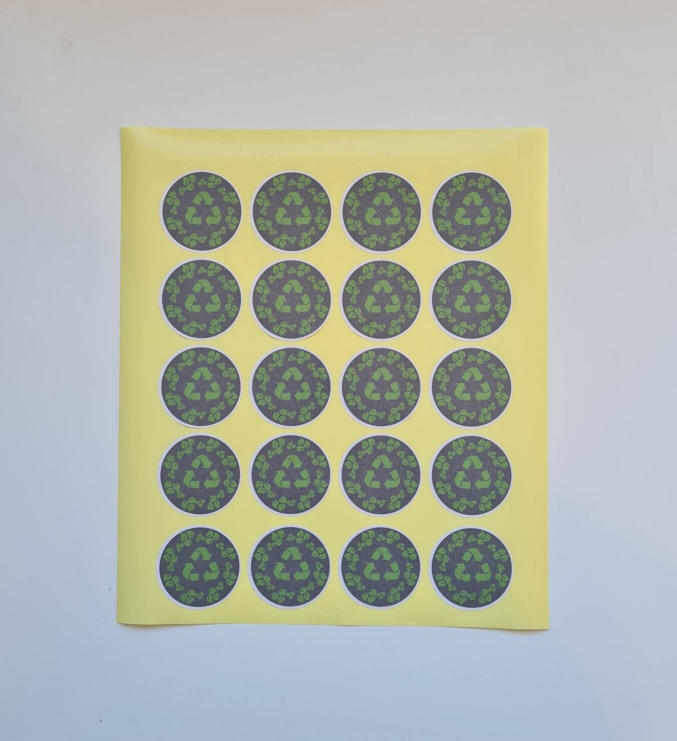 Glossy recycle stickers, recycle me, small business tools, small business stickers, handmade stickers, packaging supplies, work from home