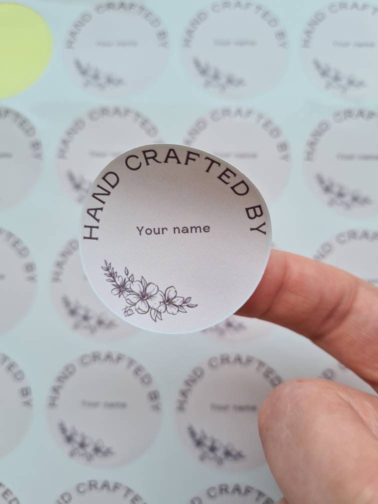 Glossy or matt handcrafted stickers, small business tool, small business stickers, social media stickers, custom stickers, handmade stickers