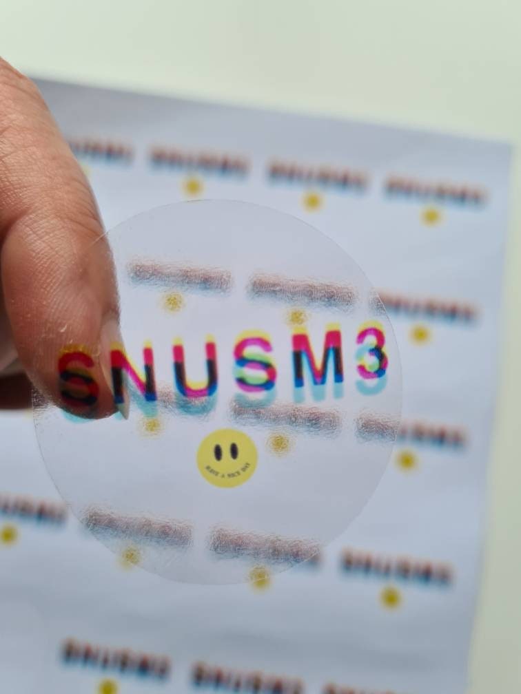 Transparent Personalised logo stickers, own logo, small business tools, see-through, translucent stickers, clear stickers