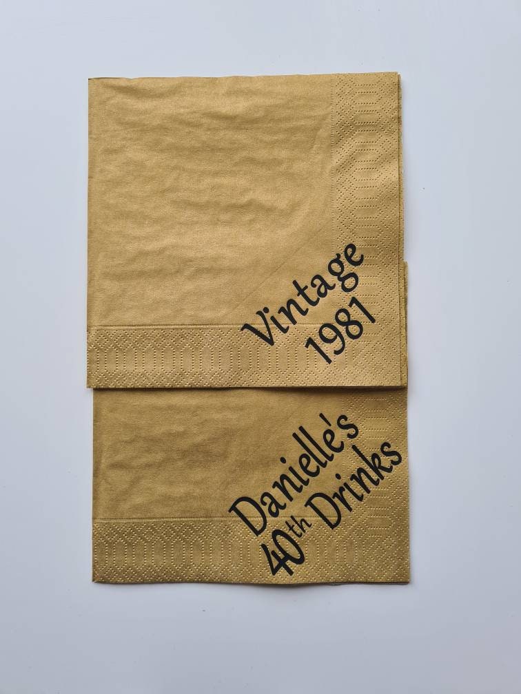 Personalised napkins, party supplies, custom napkins, wedding napkins, serviettes, birthday, christening, anniversary, bar mitzvah
