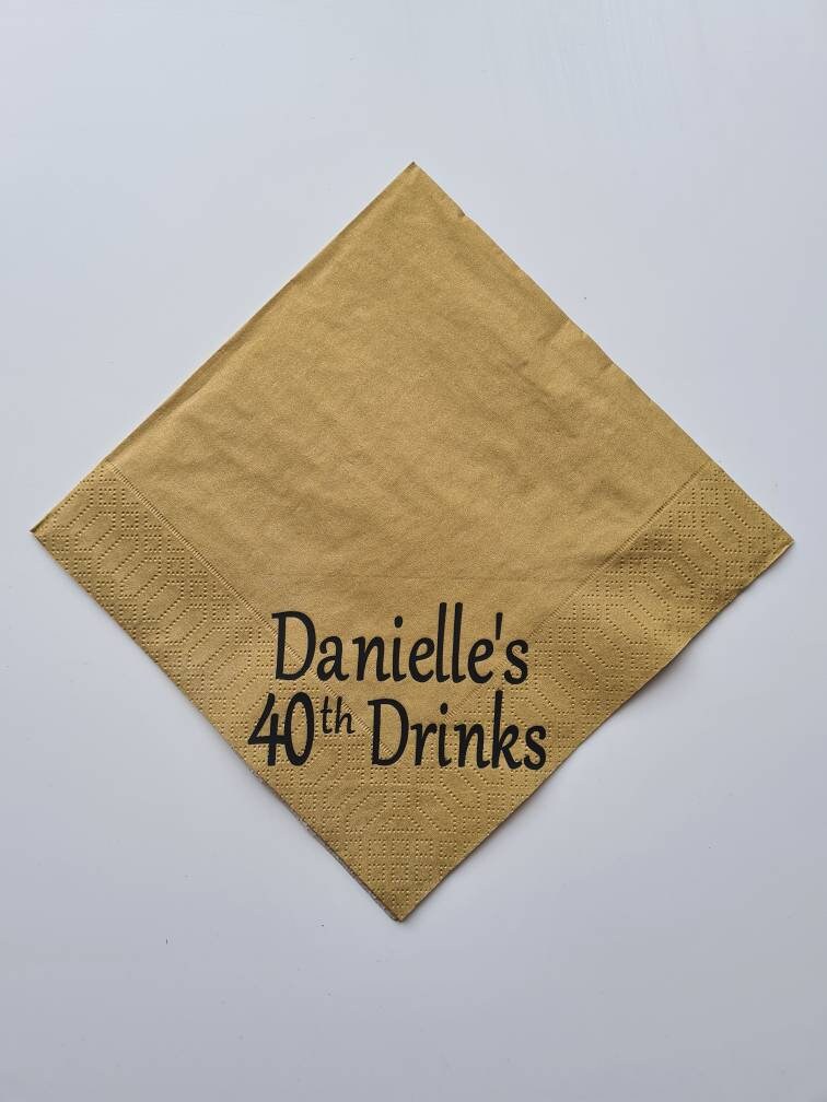 Personalised napkins, party supplies, custom napkins, wedding napkins, serviettes, birthday, christening, anniversary, bar mitzvah