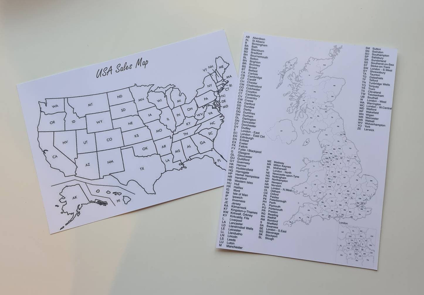 Printed Postcode map, small business, track your orders, hard copy, small business tracker, order tracker, tiktok videos, DIY map, UK, USA