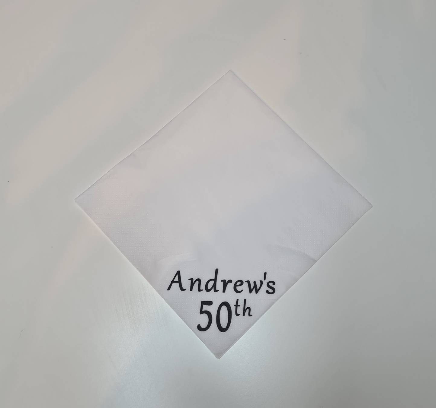White Personalised napkins, party supplies, custom napkins, wedding napkins, serviettes, birthday, christening, anniversary, bar mitzvah