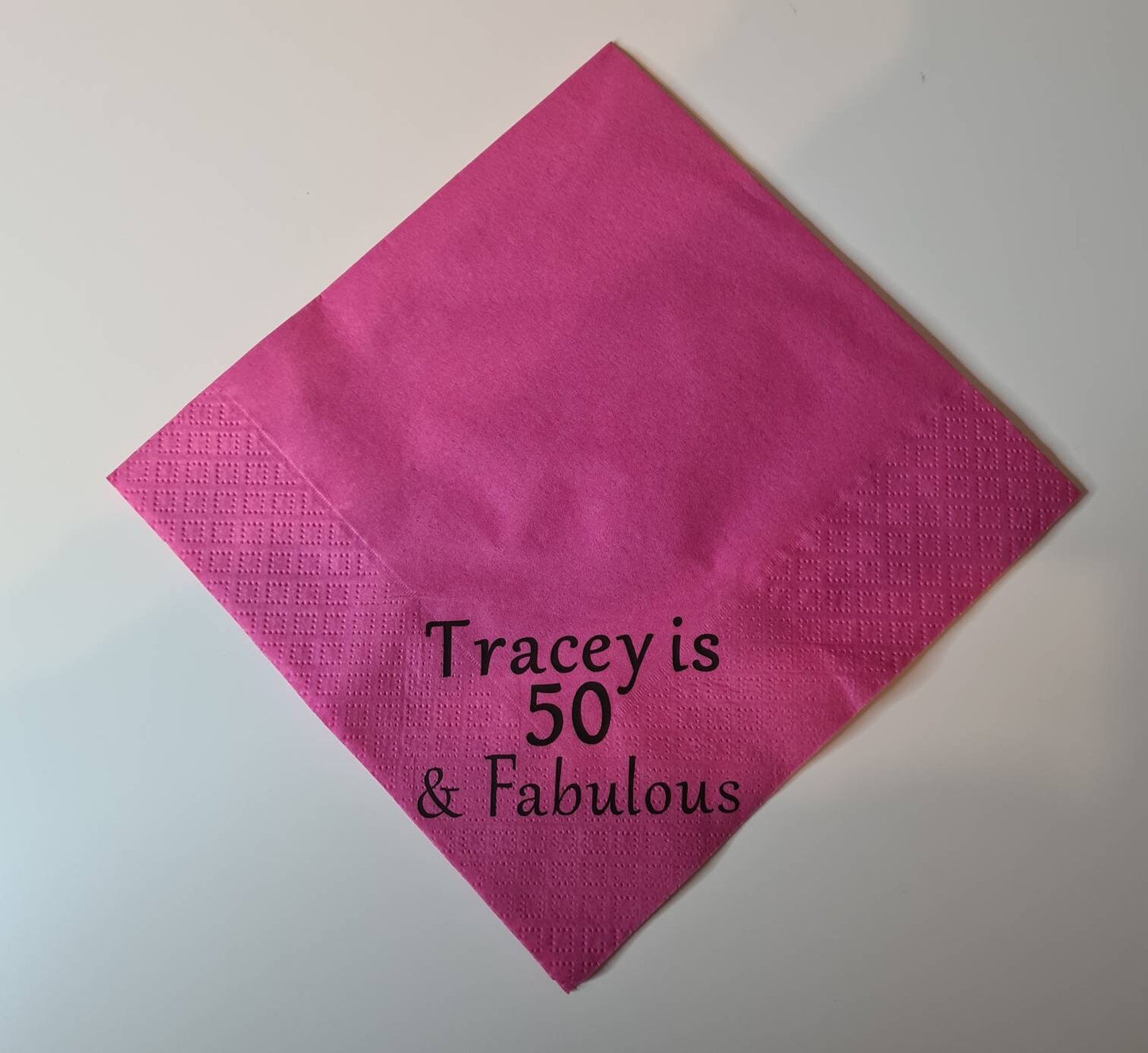 Hot Pink Personalised napkins, party supplies, custom napkins, wedding napkins, serviettes, birthday, christening, anniversary, bar mitzvah
