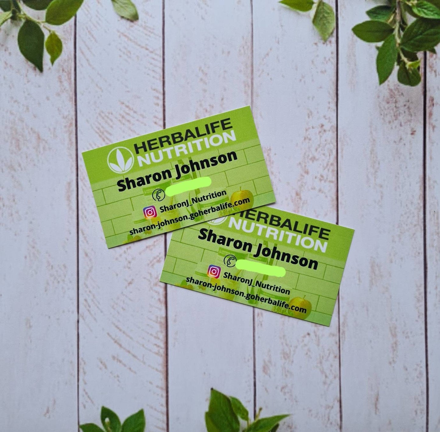 Herbalife business cards matte finish, new customer cards, calling cards, custom cards, Personalised cards