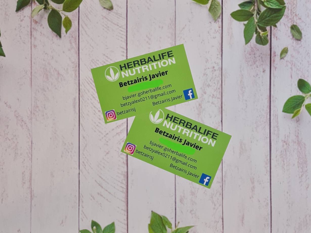 Herbalife business cards matte finish, new customer cards, calling cards, custom cards, Personalised cards