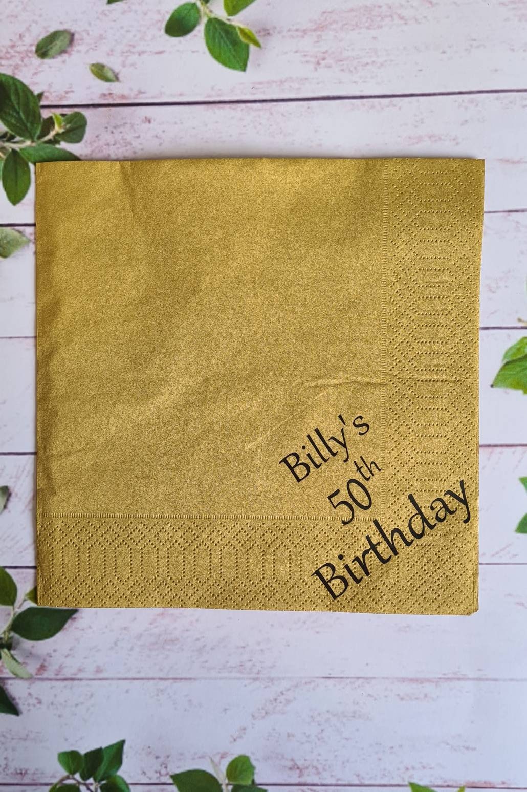 Personalised napkins, party supplies, custom napkins, wedding napkins, serviettes, birthday, christening, anniversary, bar mitzvah
