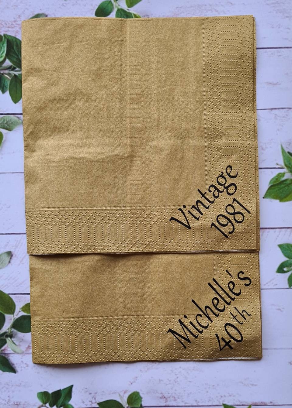 Personalised napkins, party supplies, custom napkins, wedding napkins, serviettes, birthday, christening, anniversary, bar mitzvah