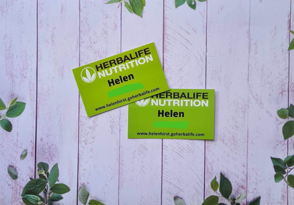 Herbalife business cards gloss finish, new customer cards, calling cards, custom cards, Personalised cards