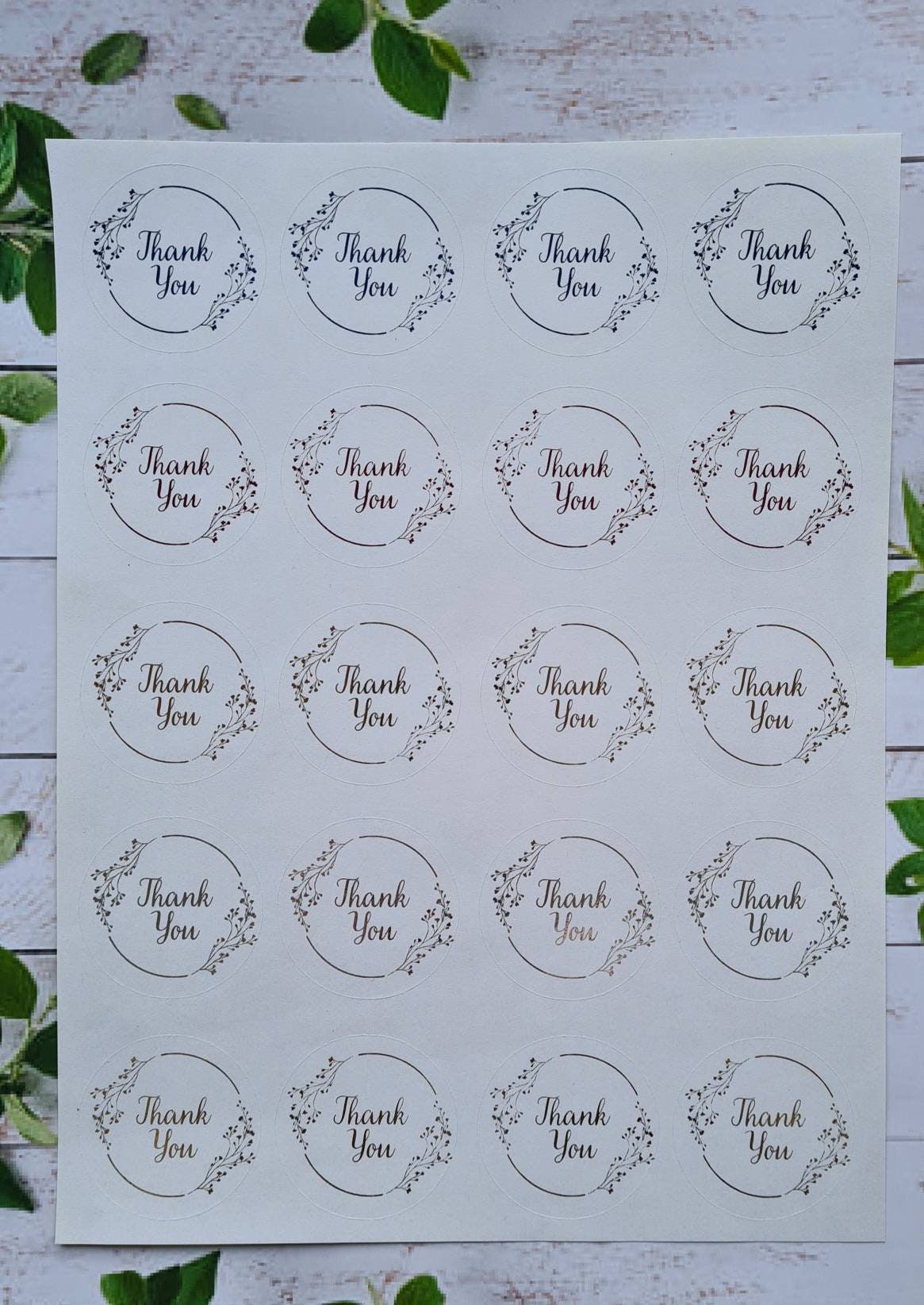 Foiled thank you stickers matt, sticker sheets, small business, wedding favours, christening, birthday party bags,