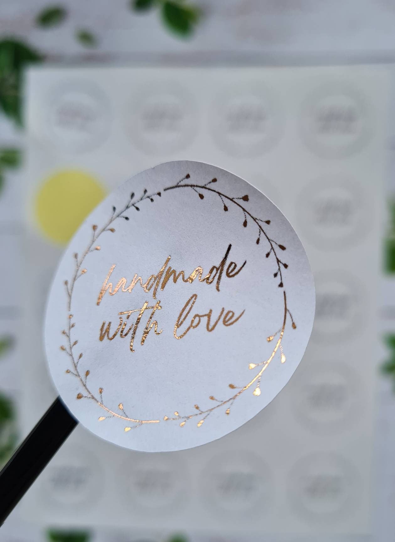 Foiled handmade stickers matt, sticker sheets, small business, wedding favours, christening, birthday party bags,