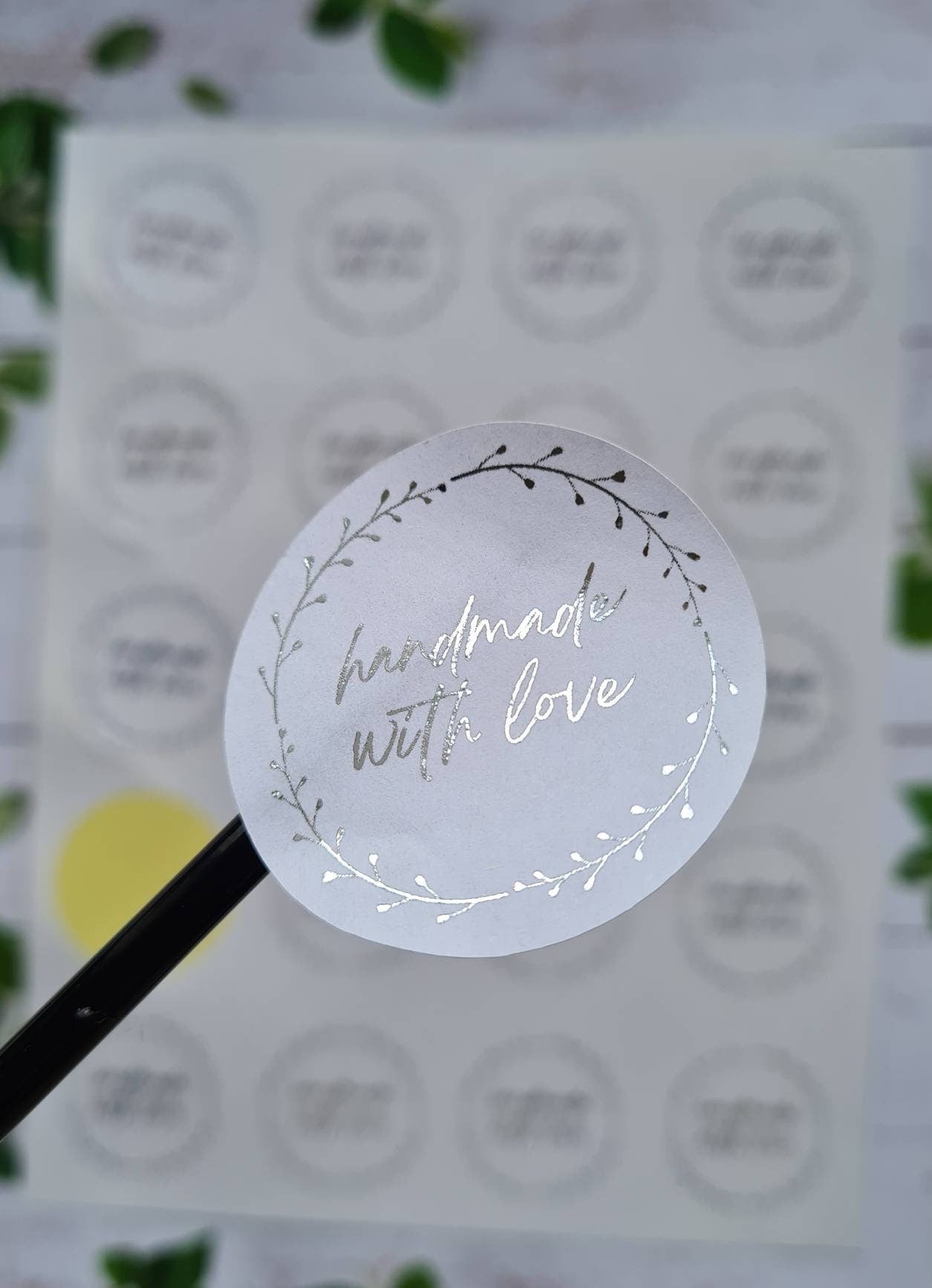 Foiled handmade stickers matt, sticker sheets, small business, wedding favours, christening, birthday party bags,