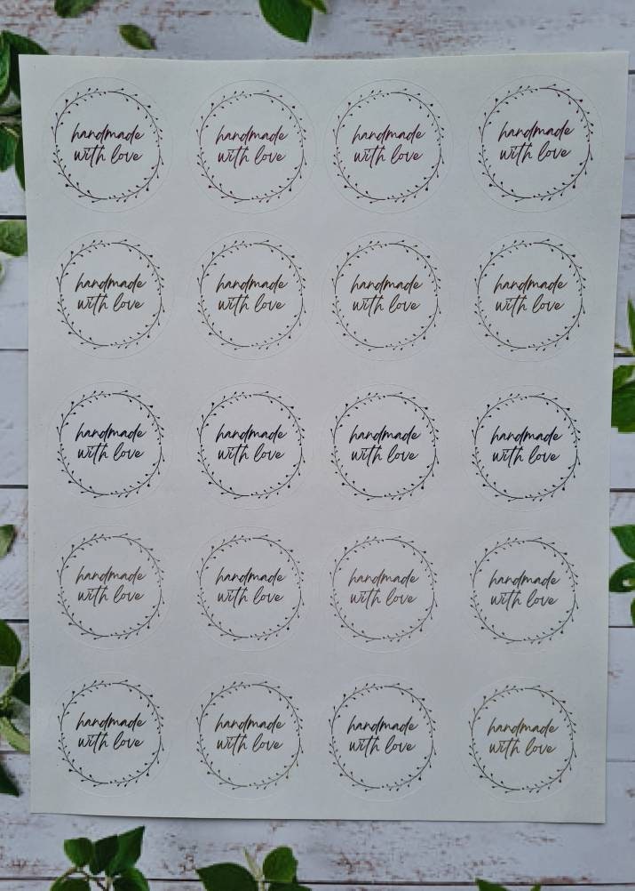 Foiled handmade stickers matt, sticker sheets, small business, wedding favours, christening, birthday party bags,