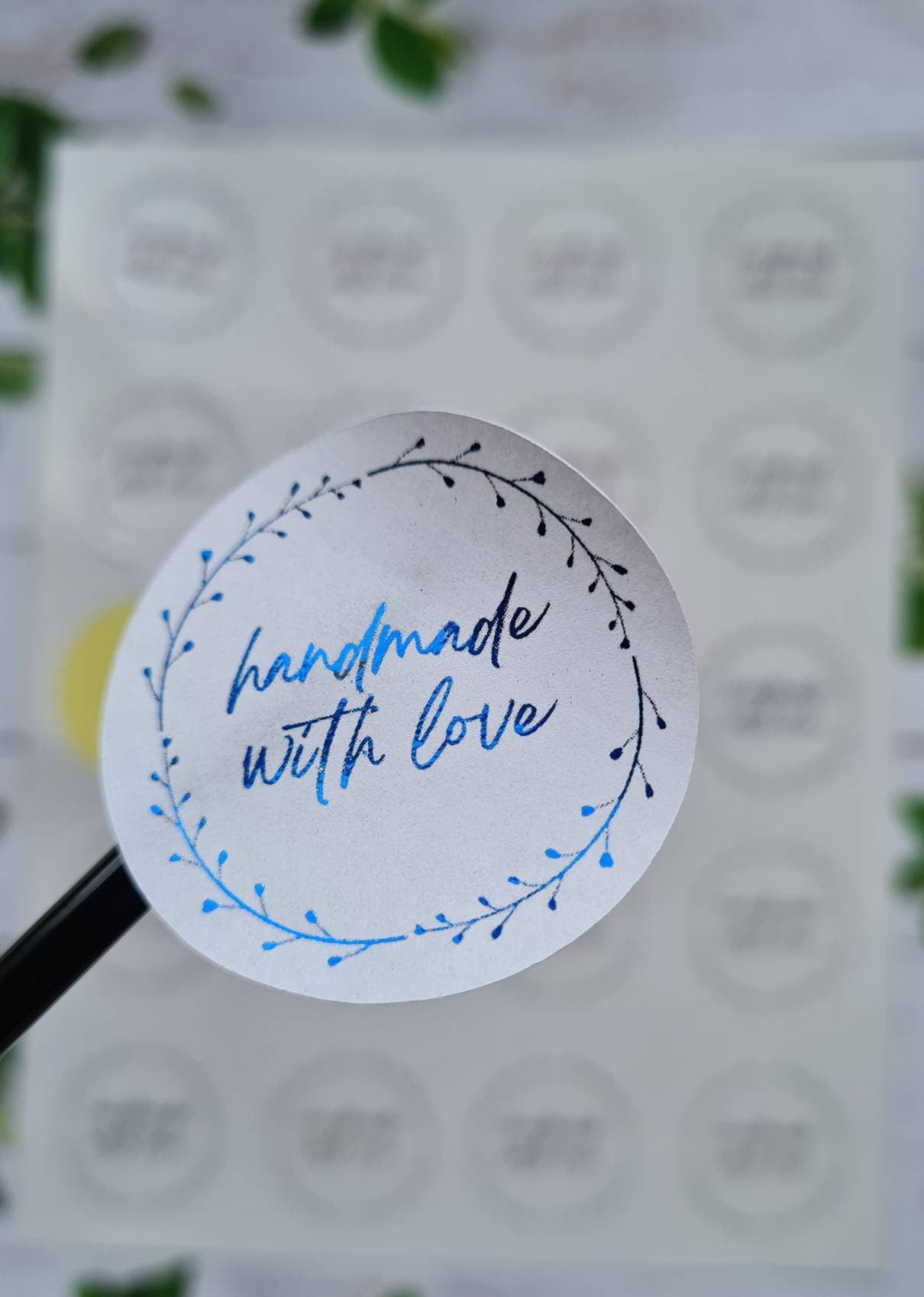 Foiled handmade stickers matt, sticker sheets, small business, wedding favours, christening, birthday party bags,