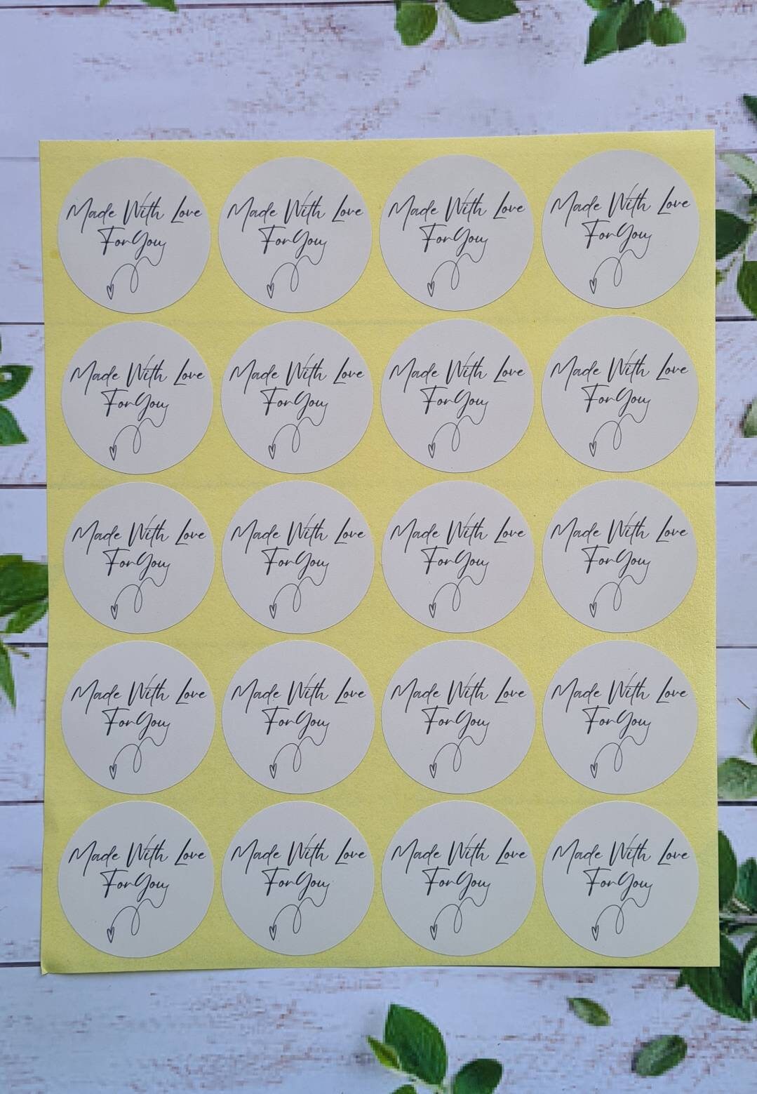 Made with love stickers, small business, stationery, cute stickers, handmade stickers,