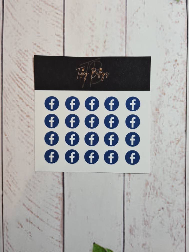Social media icon planner stickers, functional icon stickers, bullet journal, content planner stickers