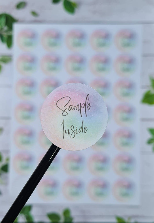 Sample inside stickers, small business tools, small business stationery, business labels, small business stickers,